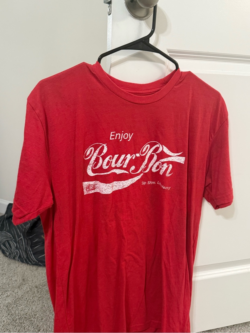Enjoy Bourbon Red Short Sleeve Graphic Tee